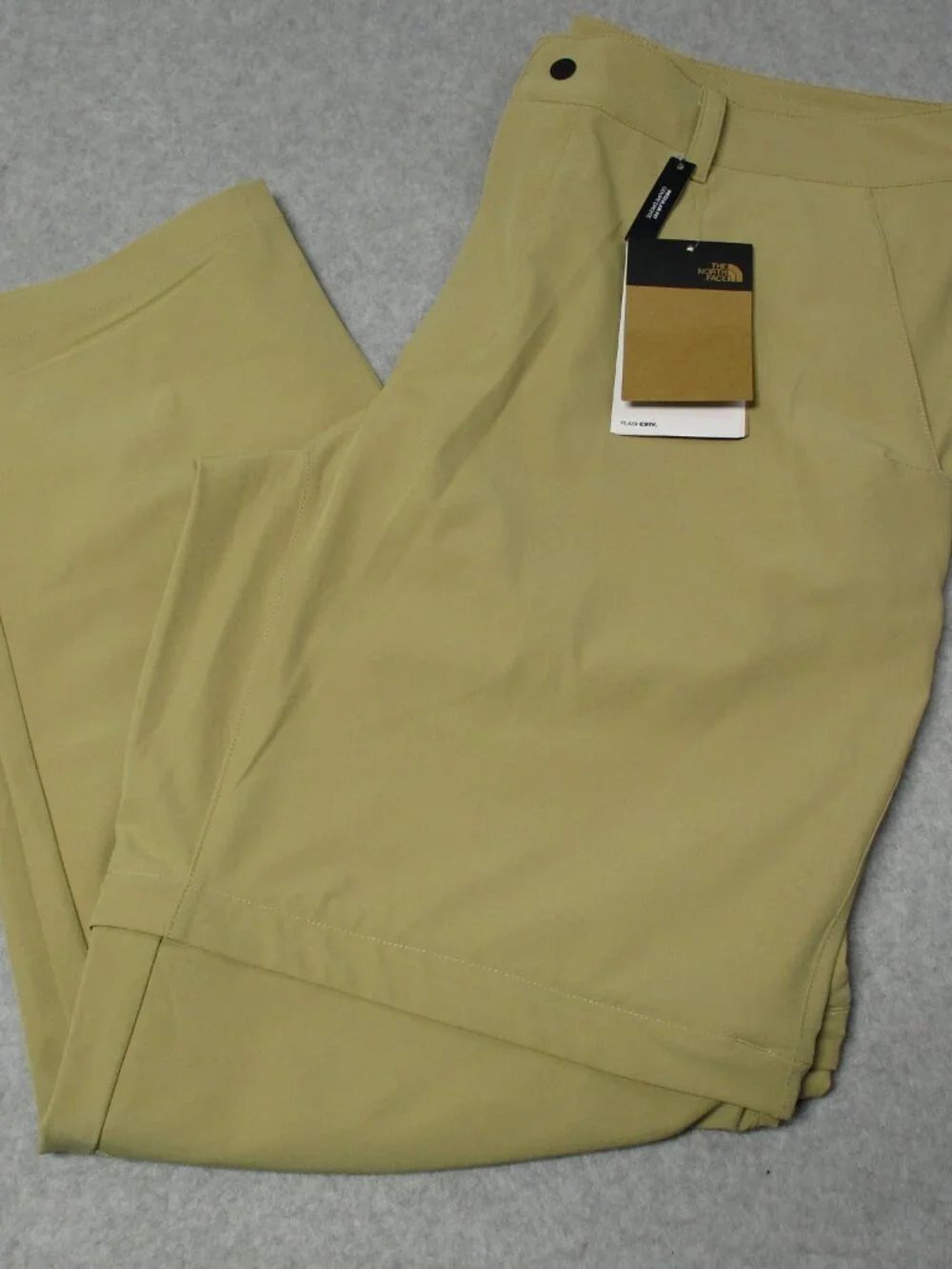 The North Face Pants/Zip Shorts Mens 36 x 32 Beige Khaki Stretch FlashDry